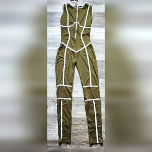 Draw The Line Detail Bodycon Jumpsuit